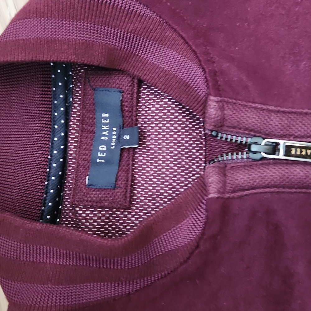 🔥clearance🔥 Ted BAKER Burgundy Zip-Up Jacket - Picture 4 of 6